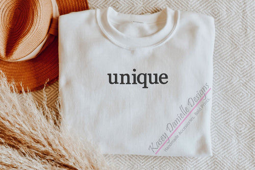 Unique Embroidered Crewneck, Funny Crewnecks , I'm Unique Sweatshirts, Sarcastic, Different Sweatshirt, I Stand Out, Aesthetic Clothes