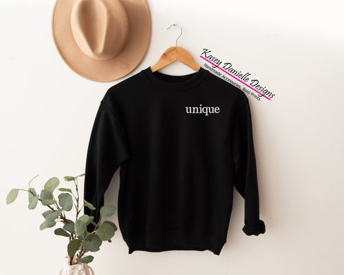 Unique Embroidered Crewneck, Minimalist Crewnecks , I'm Unique Sweatshirts, Sarcastic, Different Sweatshirt, I Stand Out, Aesthetic Clothes