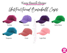 Load image into Gallery viewer, Custom Date Embroidered Baseball Cap, Custom Class of Dad Hat, Personalized Baseball Hats, Unstructured Embroider Hats, Aesthetic Dad Caps
