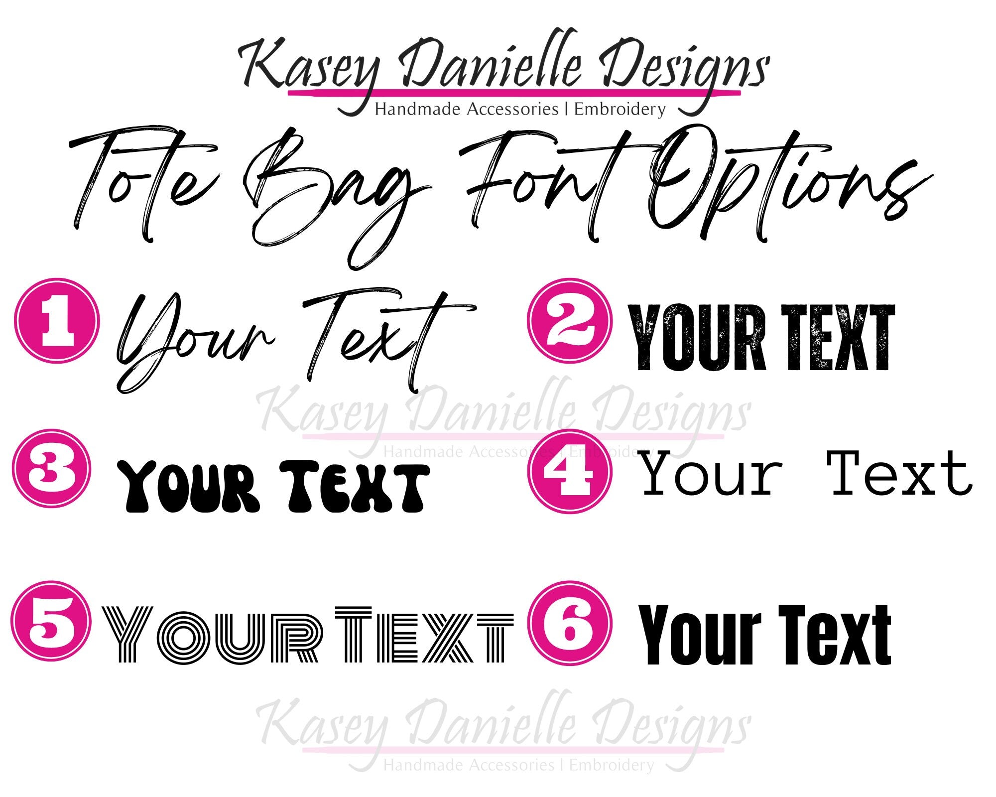 Custom Logo Tote Bag, Personalized Custom Text Totes, Reusable Shoppin –  Kasey Danielle Designs